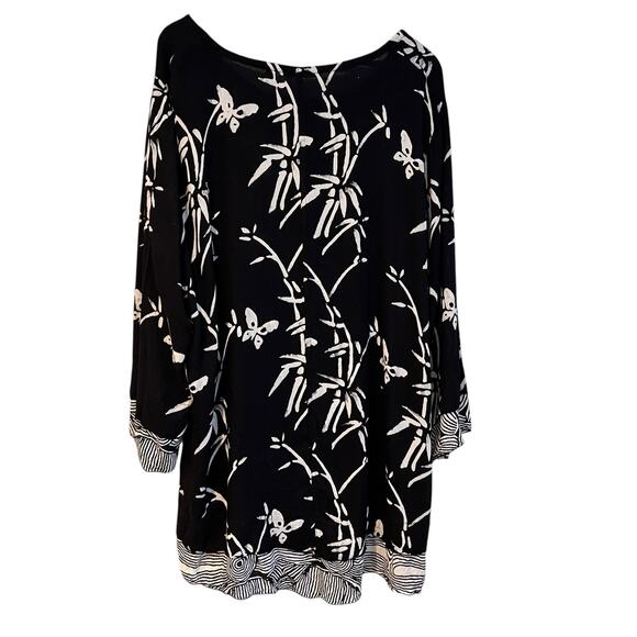 Soft Surroundings Womens Bamboo Bella Top Size 2X Tunic Lightweight Black Blouse - Picture 9 of 9